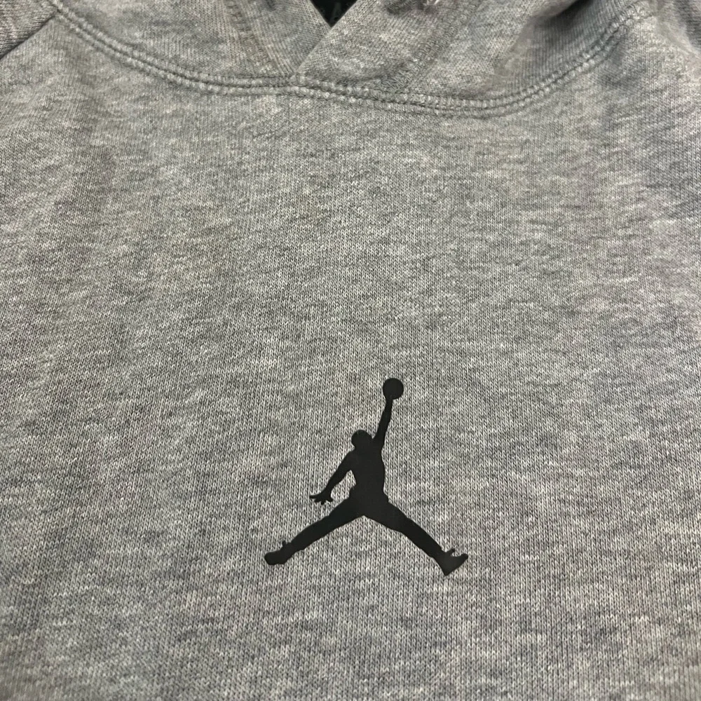 Jordan Jumpman Dri-Fit Hoodie Gray Size L Pullover Sweatshirt Pockets